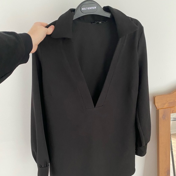 Peace + Love black V collar dress - Picture 6 of 6